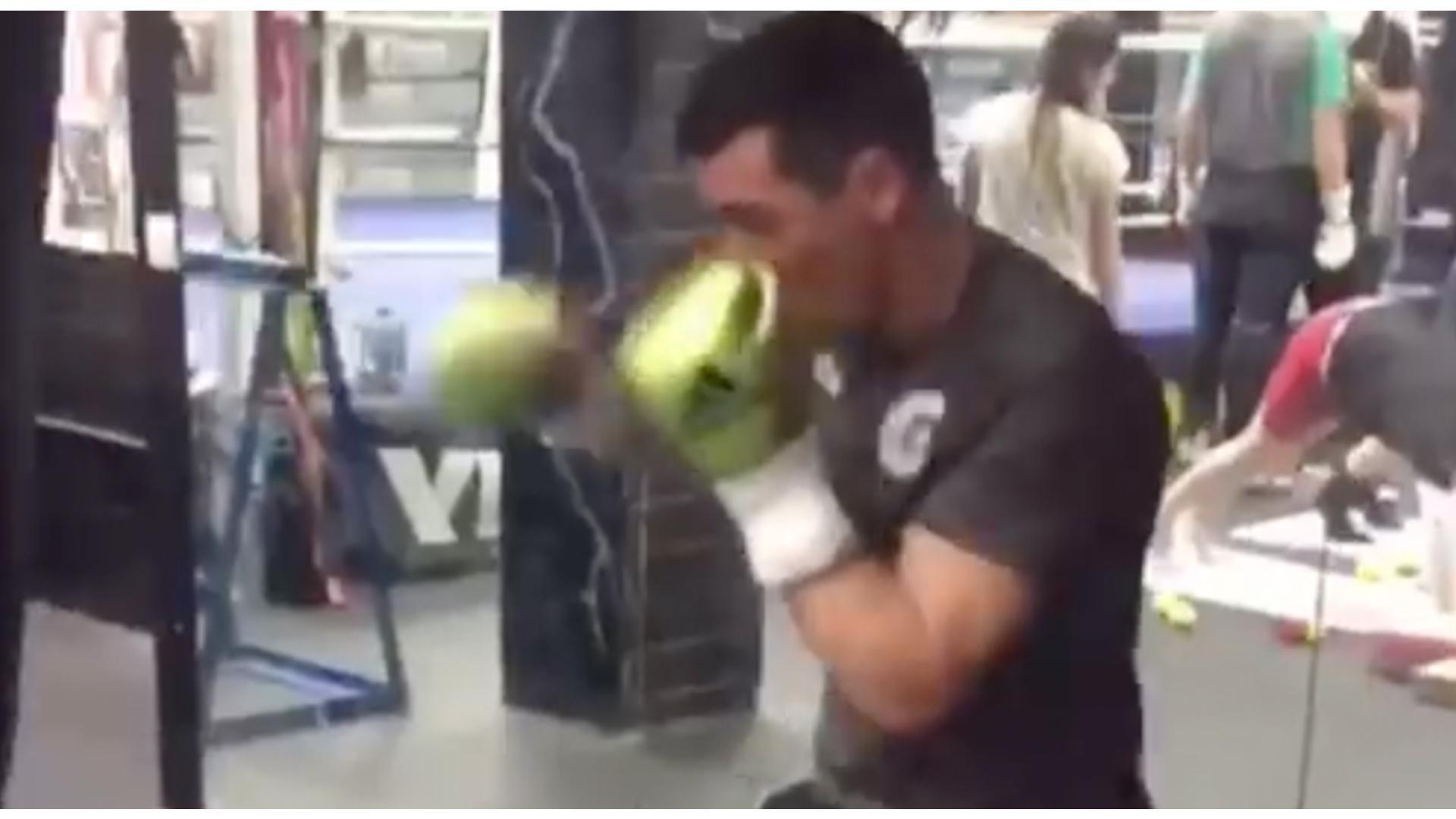 Anthony Crolla putting the US handmade adidas gloves through the test!