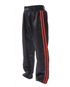 Cimac Kickboxing Satin Trousers - 2 Red Stripes